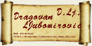 Dragovan LJubomirović vizit kartica